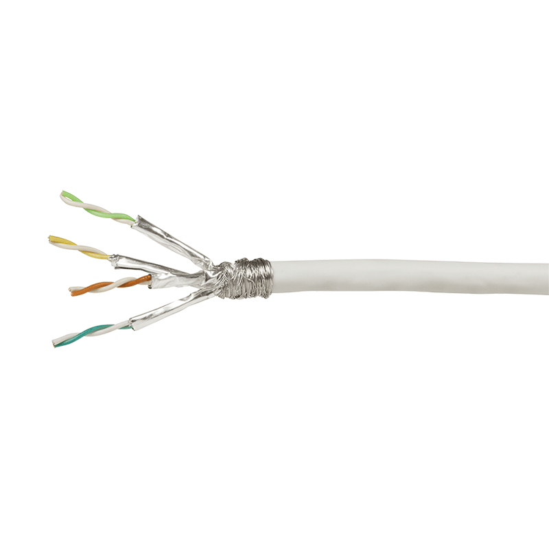 CAT6 CCA EconLine S/FTP installation cable, white, 50 m