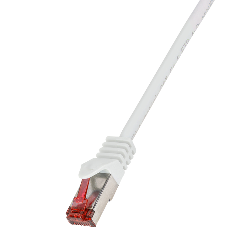 PrimeLine Cat.6 S/FTP patch cable, white, 0.25 m — 1