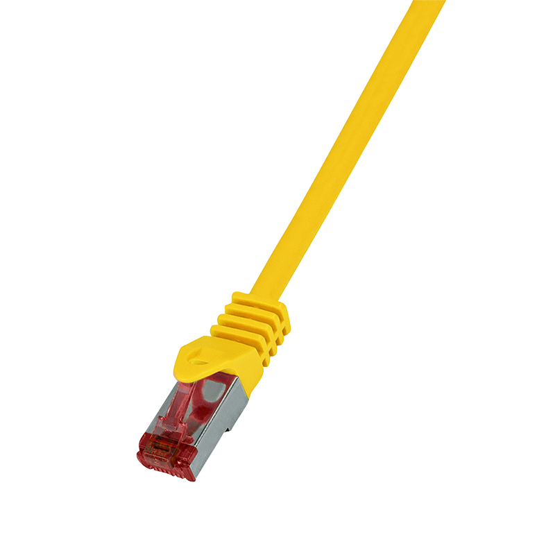 PrimeLine Cat.6 S/FTP patch cable, yellow, 0.25 m — 1