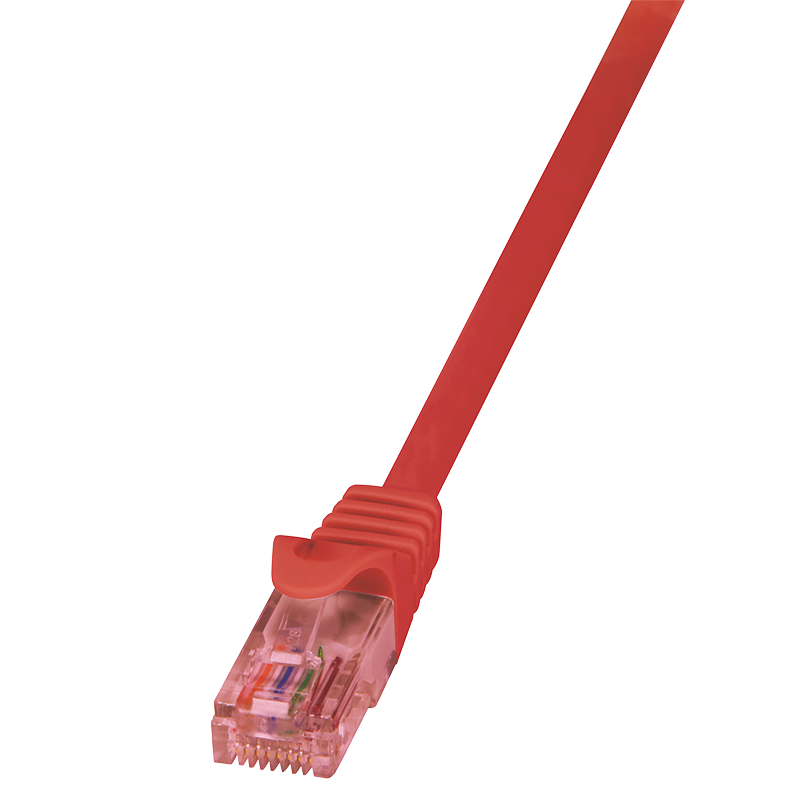 Cat.6 U/UTP patch cable, red, 3 m