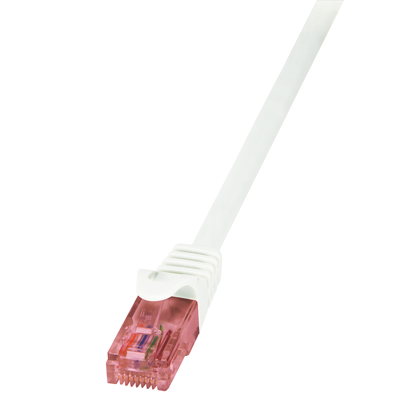 Cat.6 U/UTP patch cable, white, 7.5 m