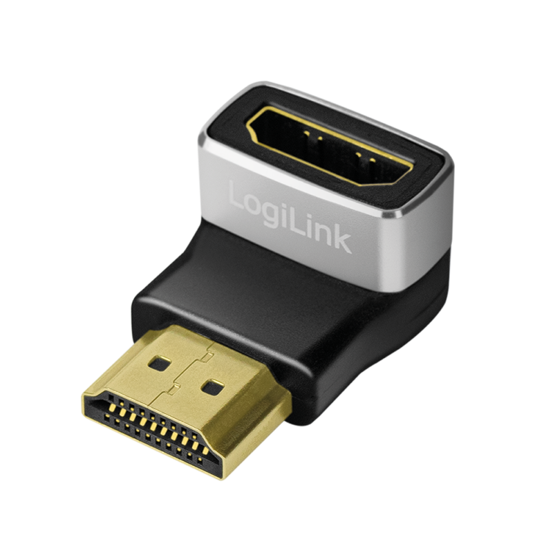 HDMI-A male to HDMI-A female 90° angled adapter