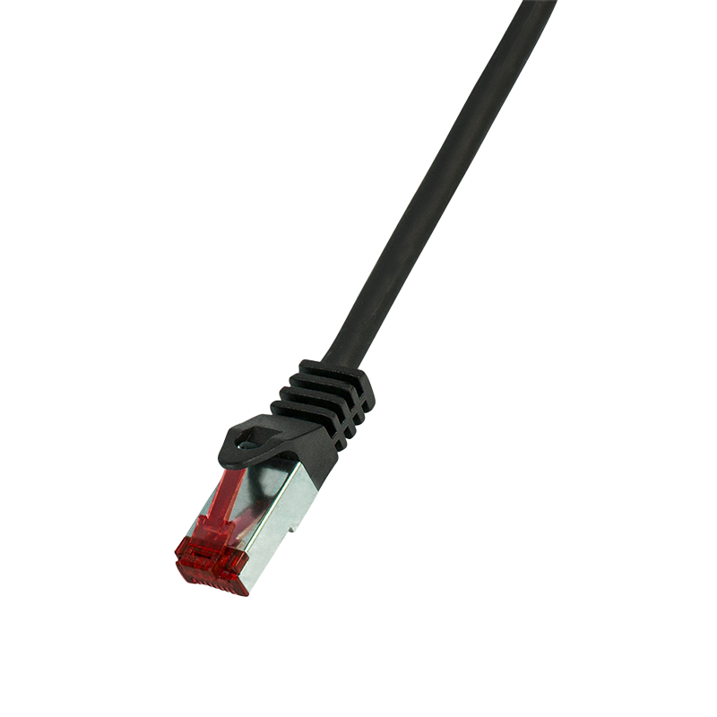PrimeLine Cat.6 S/FTP patch cable, black, 10 m