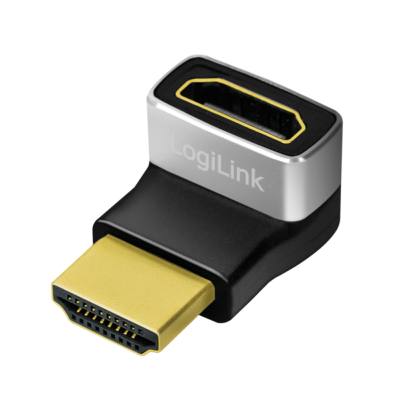 HDMI Type A male-to-female adapter, 270° angled, 8K/60 Hz
