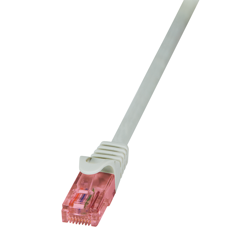Cat.6 U/UTP patch cable, grey, 20 m