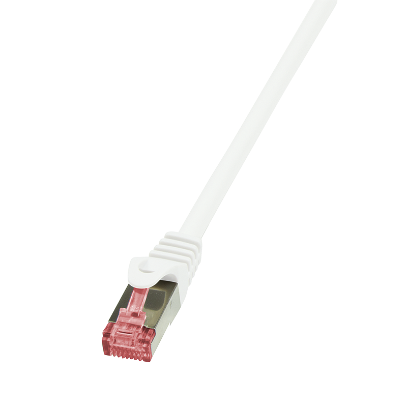 PrimeLine Cat.6 S/FTP patch cable, white, 50 m