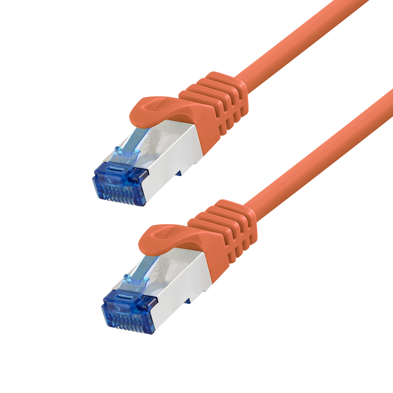 PrimeLine Cat.6A S/FTP patch cable, orange, 1.5 m