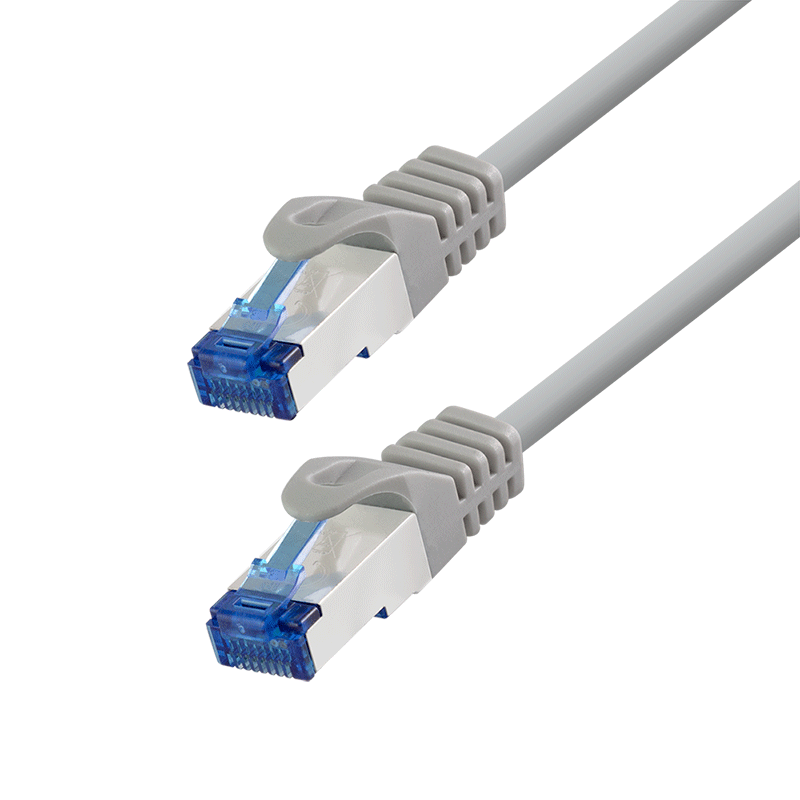 Cat.7 S/FTP patch cable, grey, 0.5 m