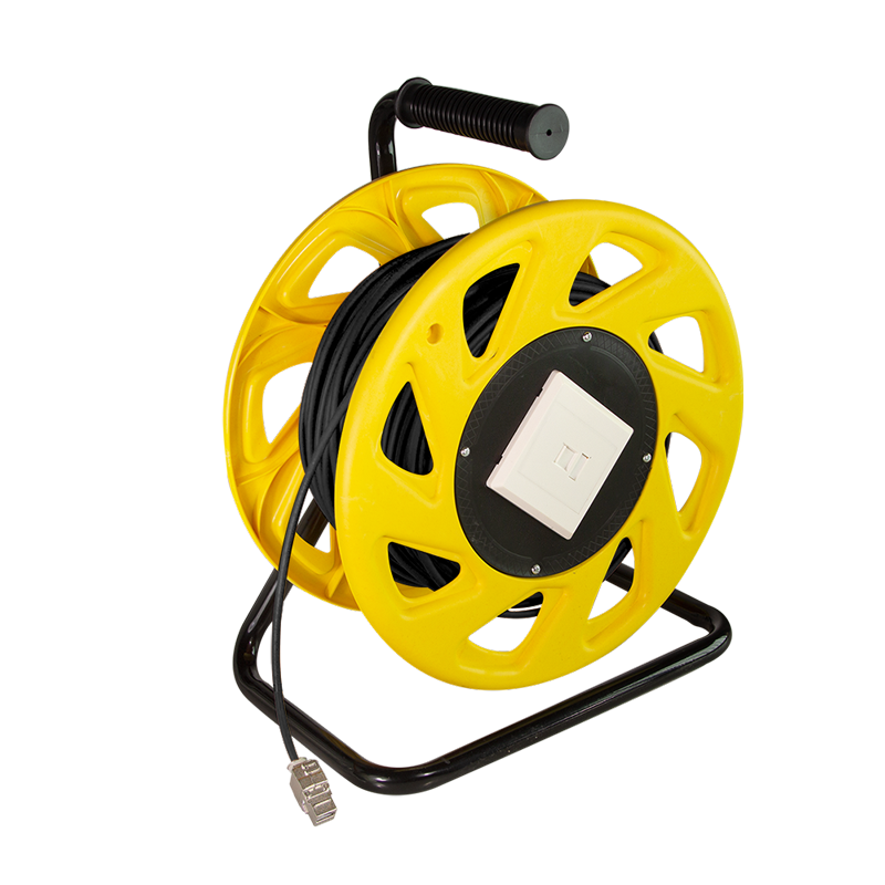 Mobile Cat.7 S/FTP cable reel with TPE cable, 60 m