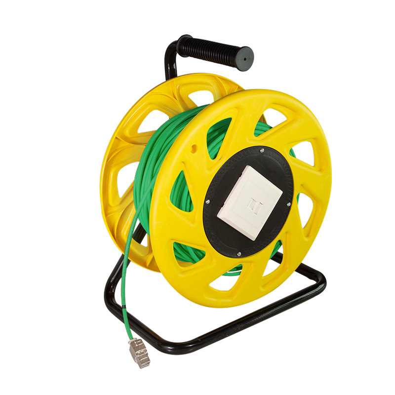 Mobile Cat.7 S/FTP cable reel with PUR cable, 60 m