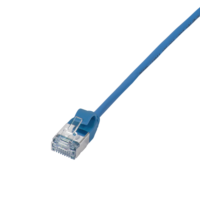 SlimLine Ultraflex Cat.6A U/FTP patch cable, blue, 2 m