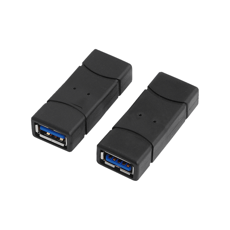 Adapter USB 3.0 A żeński na A żeński, czarny