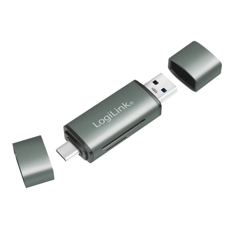 Czytnik kart USB 3.2 Gen1 do kart SD i microSD, aluminiowa obudowa