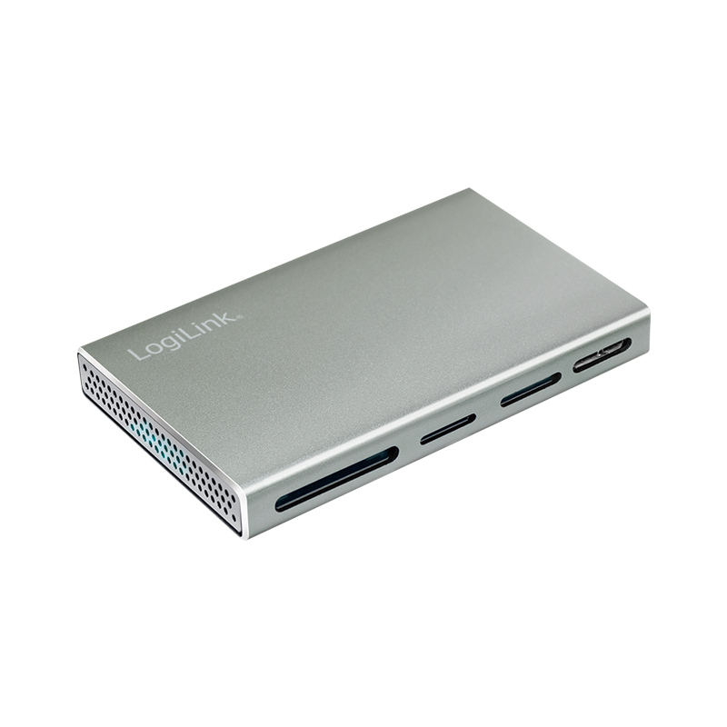 Czytnik kart USB 3.2 Gen1 5 w 1, aluminiowy, srebrny