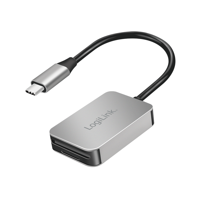 Podwójny czytnik kart USB-C do kart SD i microSD, aluminiowy