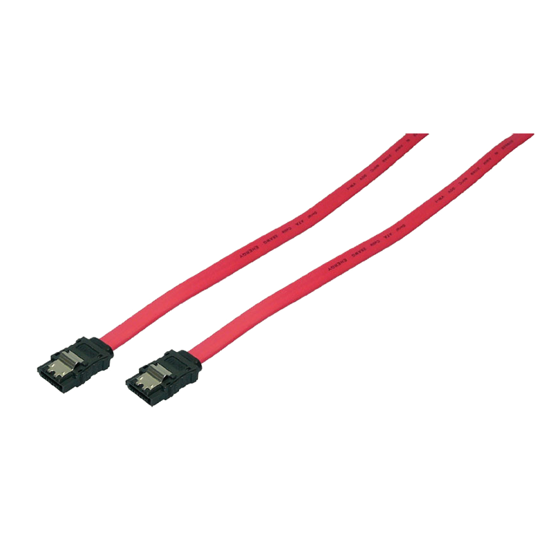 Kabel SATA SATA/M do SATA/M, 6 Gbps, zatrzask, czerwony, 0,9 m