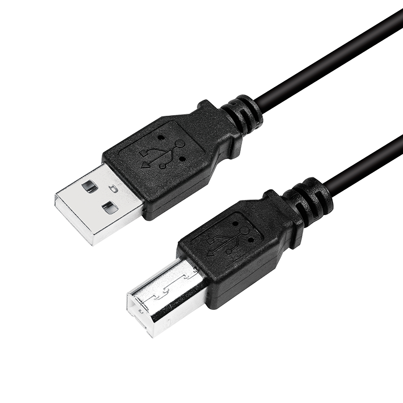 Kabel USB 2.0 USB-A męski – USB-B męski, czarny, 2 m