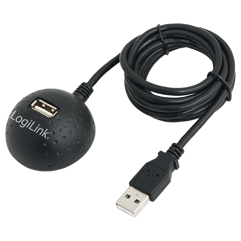 Kabel USB 2.0 USB-A męski do USB-A żeński z kulą dokującą, 1,5 m
