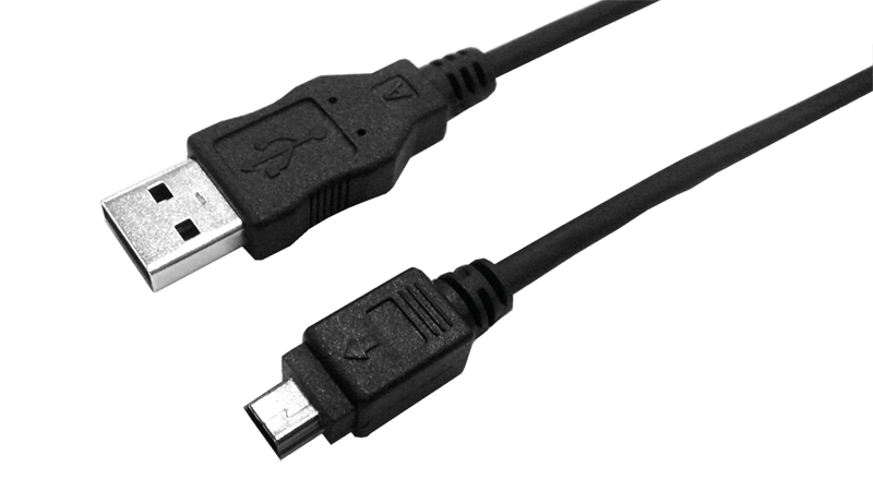 USB 2.0 USB-A male to Mini-USB B male cable, black, 3 m