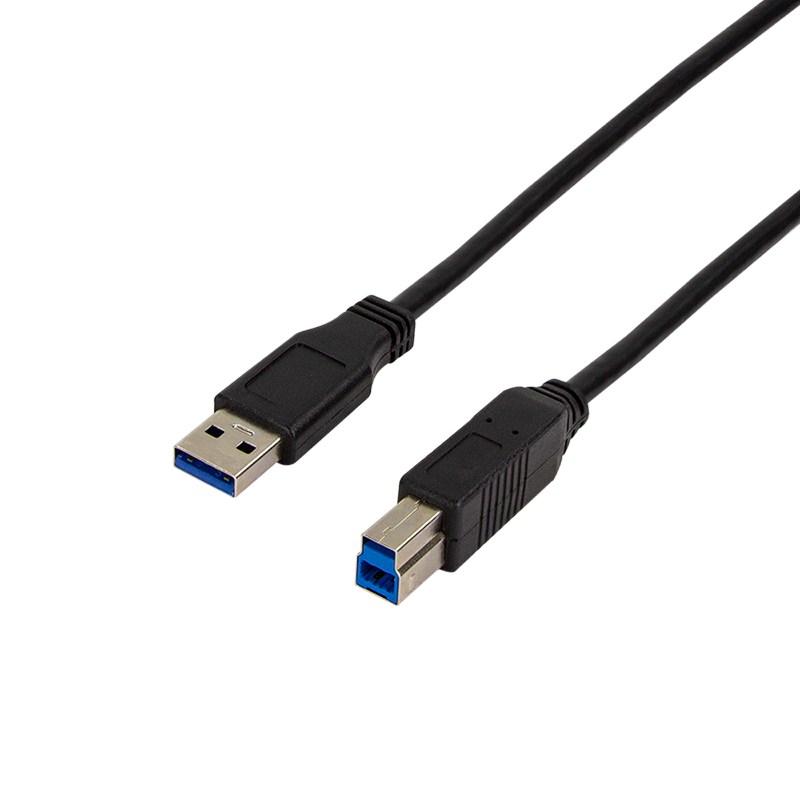 USB 3.0 cable, USB-A male to USB-B male, black, 3 m