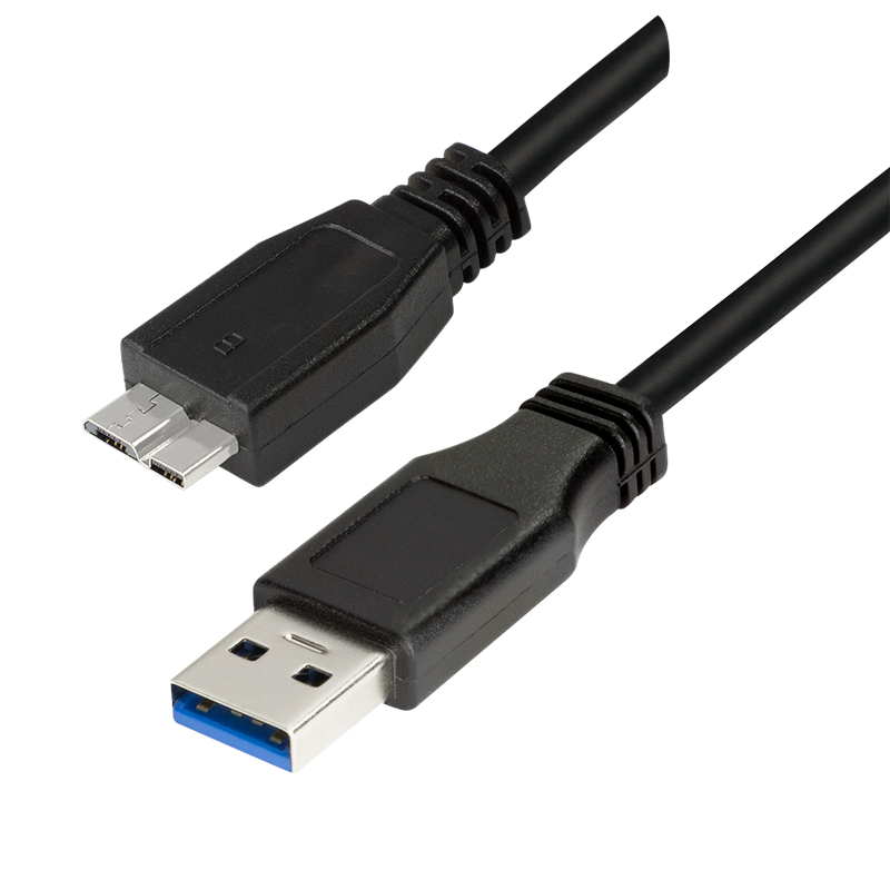 Kabel USB 3.0 USB-A męski do Micro-USB męski, czarny, 1 m — 1