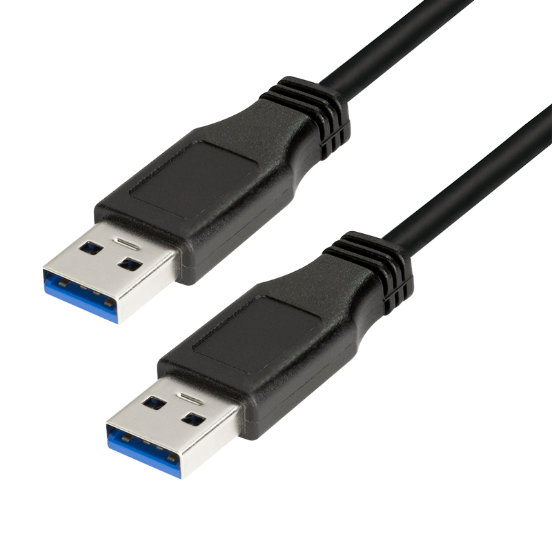 Kabel USB 3.0 USB-A męski do USB-A męski, czarny, 3 m — 1