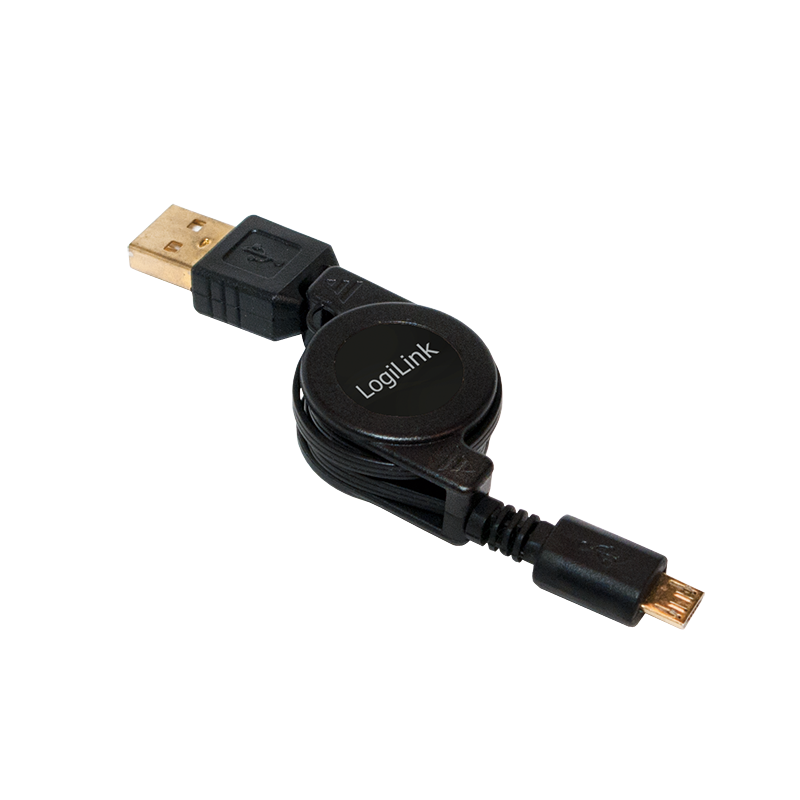 Zwĳany przewód USB 2.0 USB-A do Micro-USB, 0,75 m