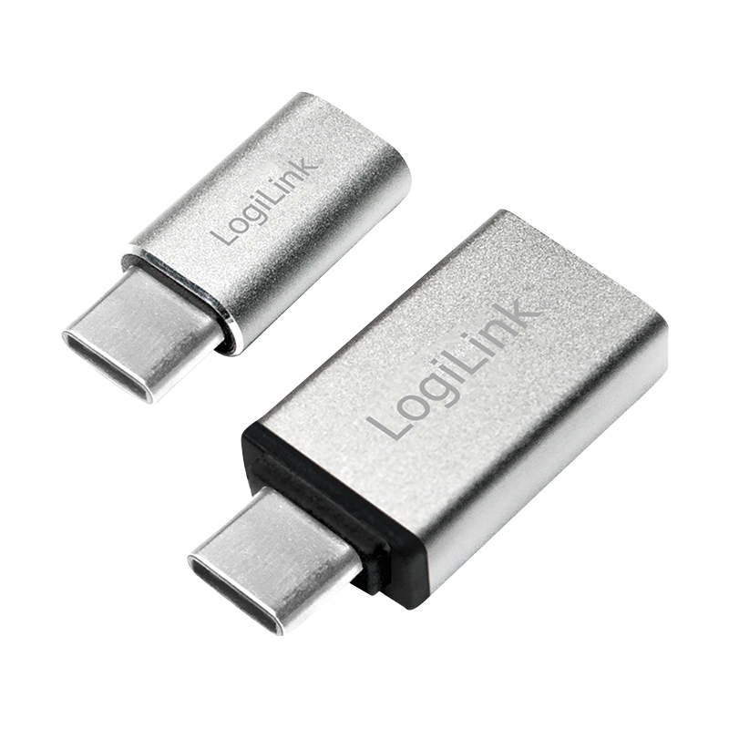 USB Type-C to USB-A and Micro-USB adapter set, silver — 1