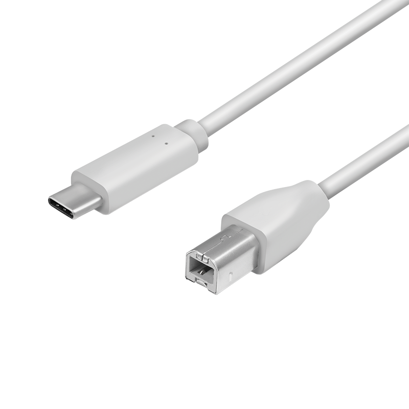 USB 2.0 Type-C cable, C/M to B/M, grey, 2 m — 1