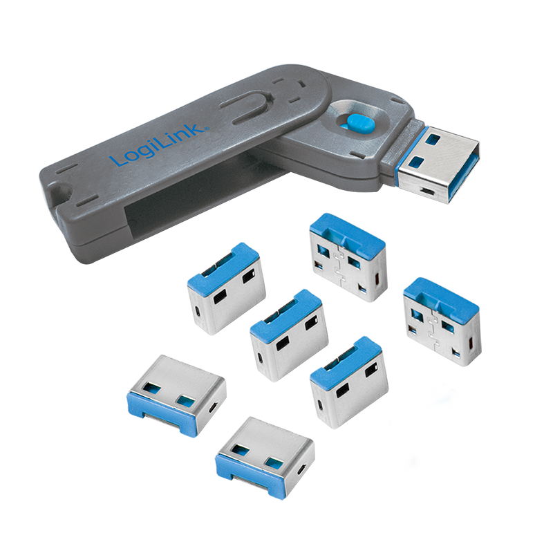 Blokada portu USB-A z kluczem i 8 blokadami