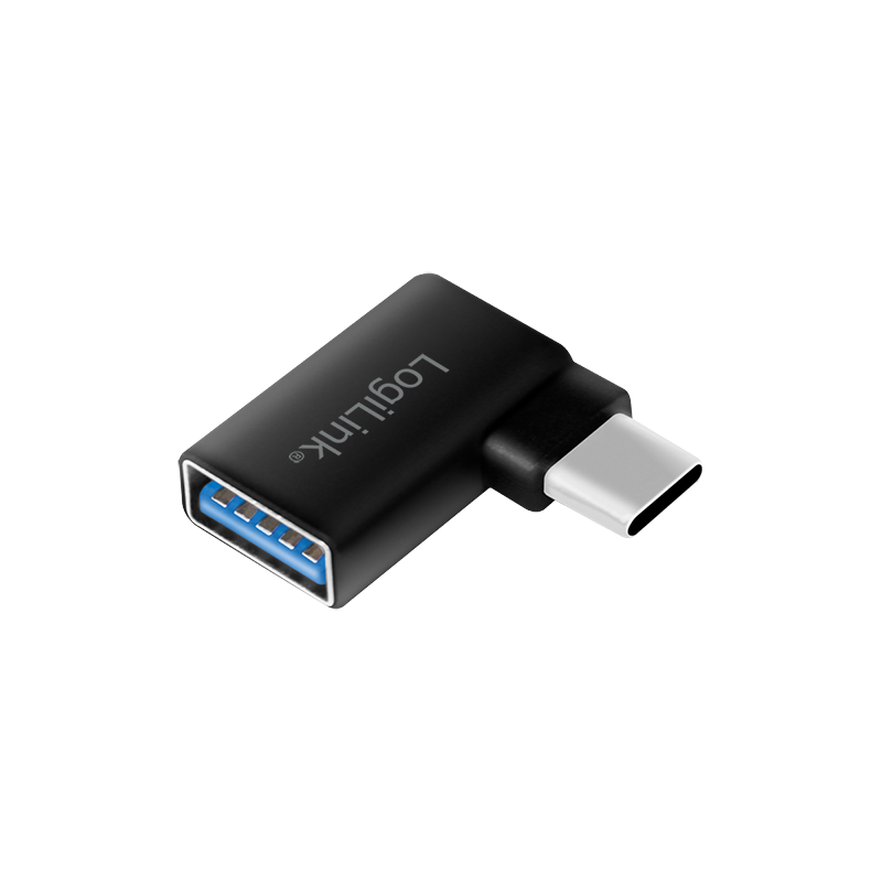 Angled USB-C to USB-A adapter, 5 Gbps, 15 W