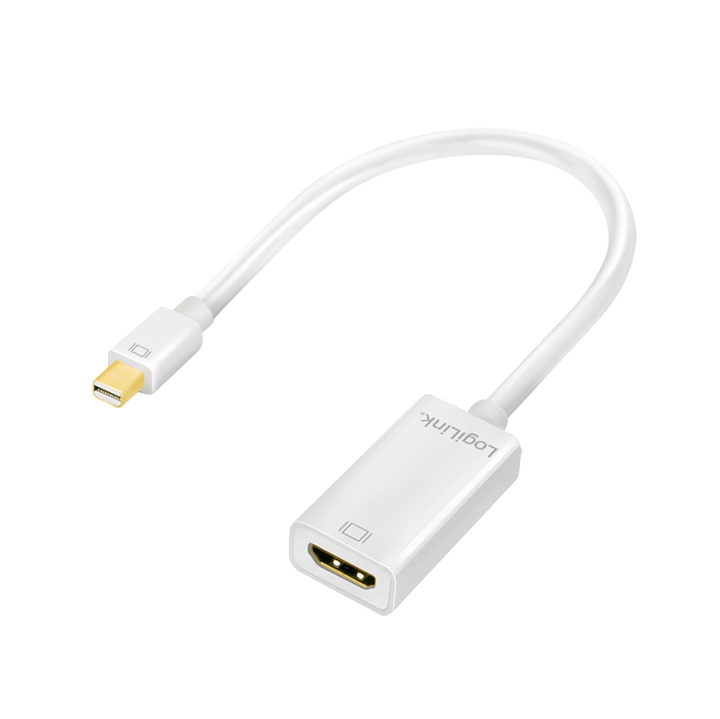 Adapter DisplayPort, mDP/wtyk – HDMI-A/gniazdo, 1080p, biały, 0.15 m