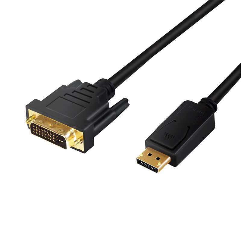 Kabel DisplayPort, wtyk DP–wtyk DVI, 1080p, czarny, 1 m