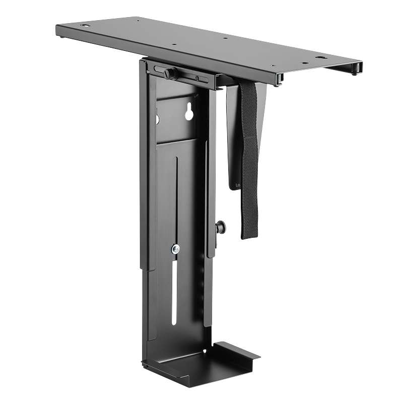 Uchwyt do komputera, do 10 kg, wys.: 300–533 mm, szer.: 88–203 mm, obrotowy, czarny