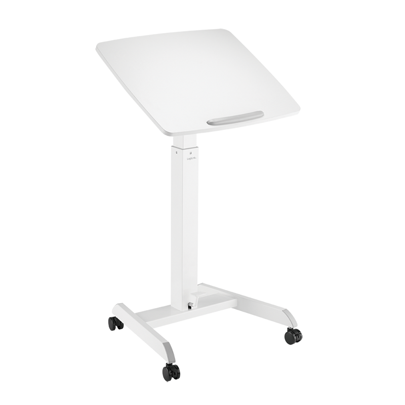 Sit-stand workstation, mobile, pneumatic height adjustment