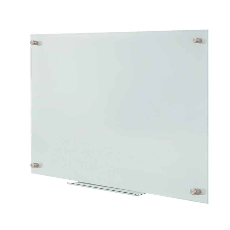 Glass whiteboard, magnetic, wall-mounted, 120x90 cm, frameless