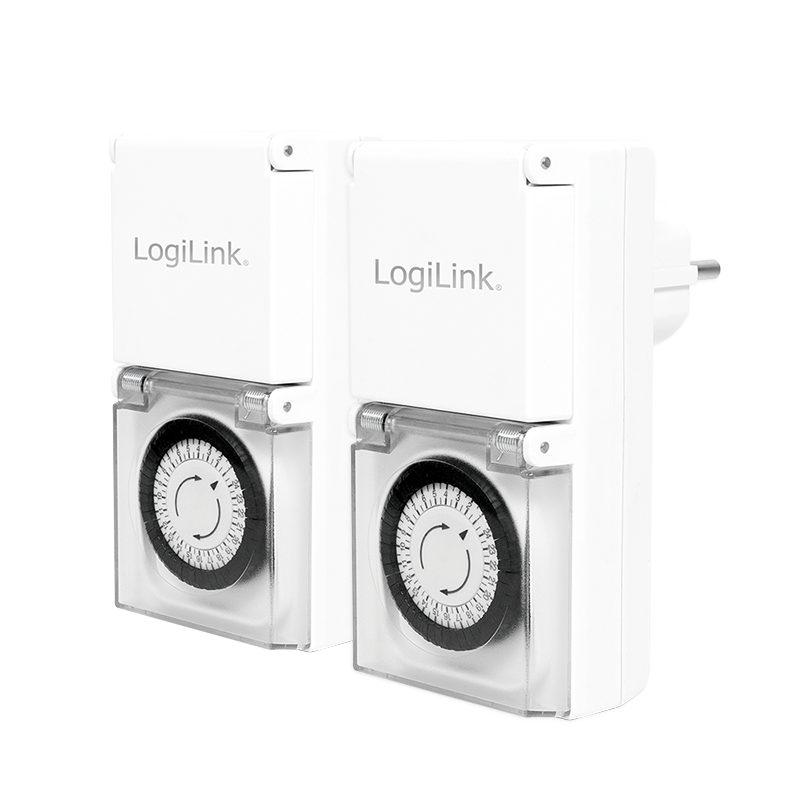 Mechanical time switch, IP44, outdoor, 2 pcs.