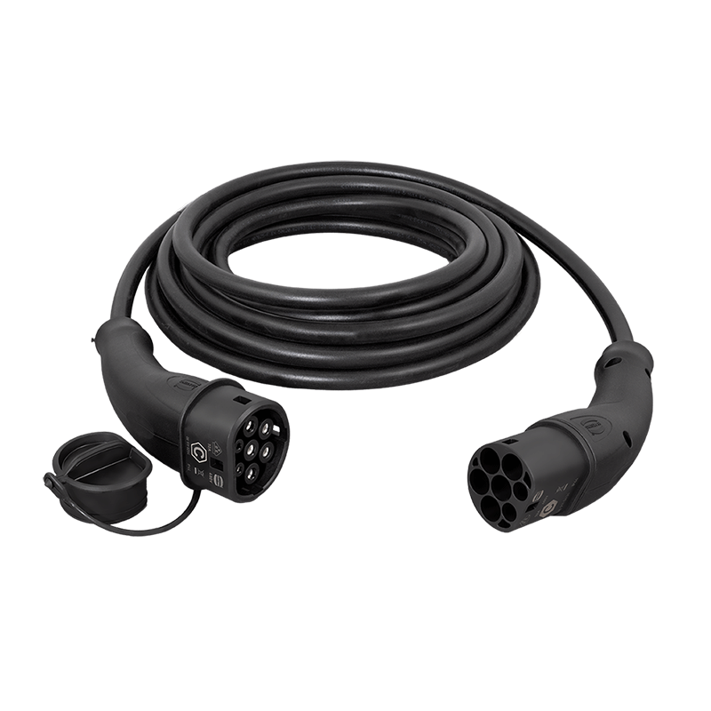 EV charging cable, Type 2, 3-phase, 32 A, 22 kW, 7.5 m