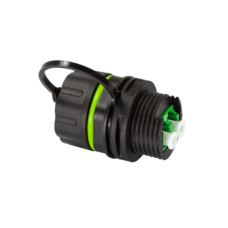 Waterproof fiber optic Duplex LC connector with dust cap — 1