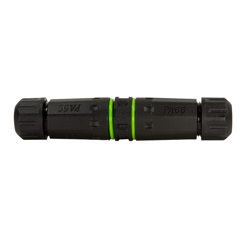 Waterproof fiber optic Duplex LC connector with 2 cable glands