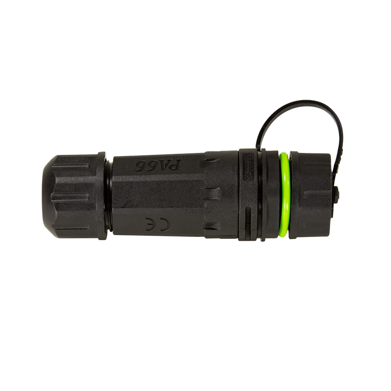 Waterproof fiber optic Duplex SC connector with cable gland and dust cap