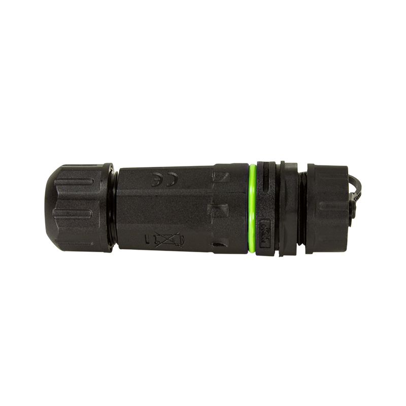 Waterproof fiber optic Simplex SC connector with cable gland and dust cap