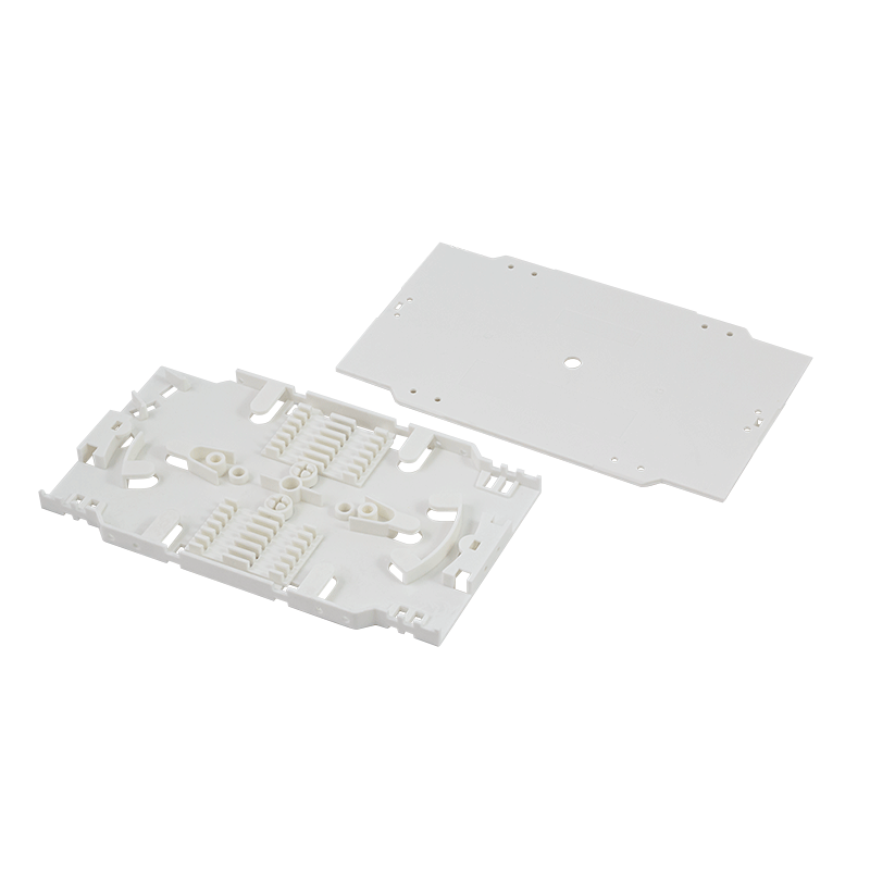 Fiber splice cassette with 12 core splice holder, shrink tube type