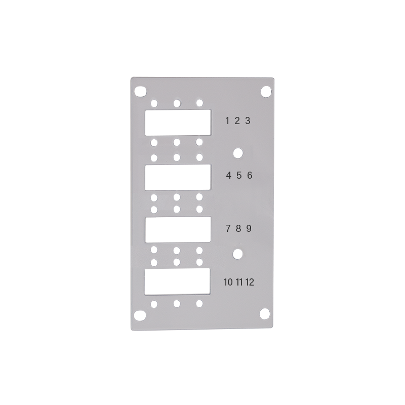 Front plate for splice distributor, 12 x LC duplex / 12 x SC simplex