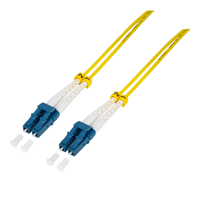 Fiber duplex patch cable, OS2, 9/125µ, LC-LC, yellow, 30 m