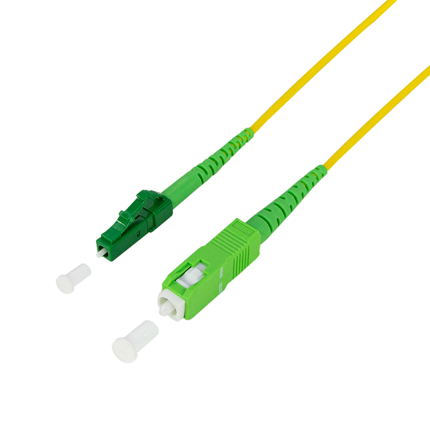 Fiber simplex patch cable, OS2, SM G.657.A2, SC/APC-LC/APC, 15 m