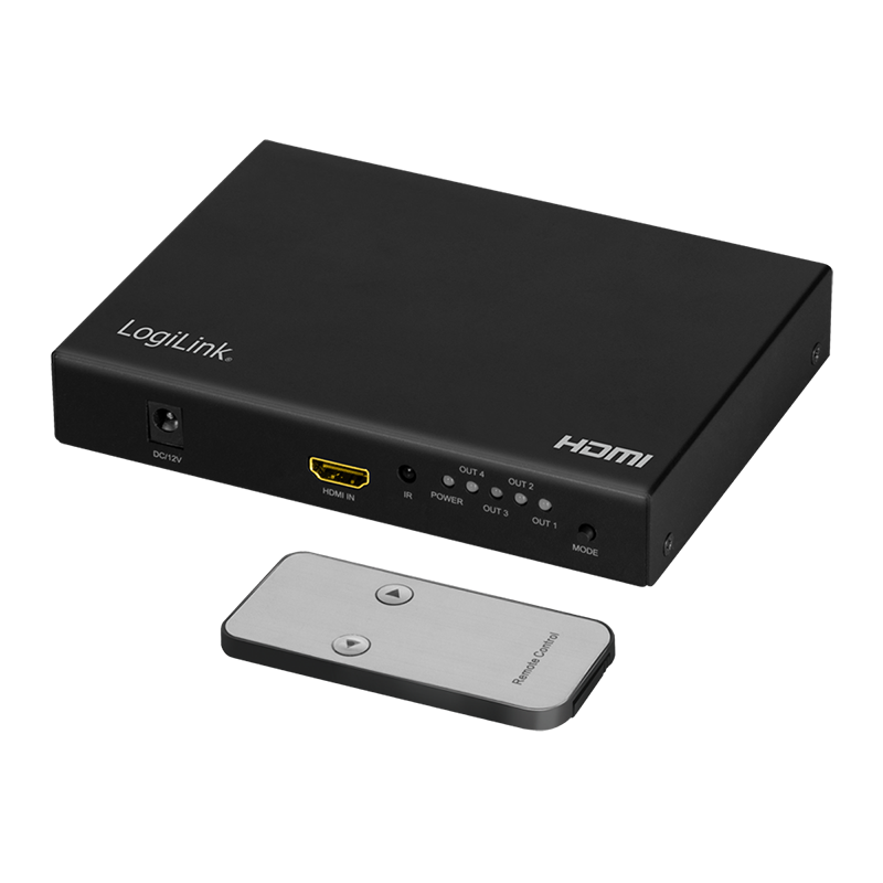 HDMI video wall processor, 2x2-Port, 4K/60 Hz, HDR, RC