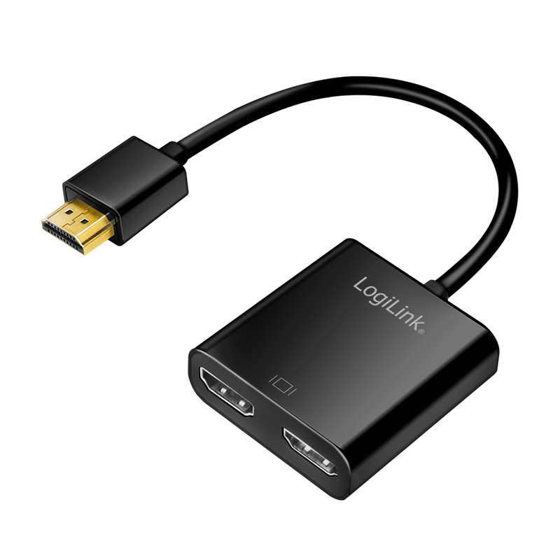 Kompaktowy rozdzielacz HDMI, 1x2 porty, 4K/60 Hz, EDID, HDCP, HDR, CEC, skalowanie w dół