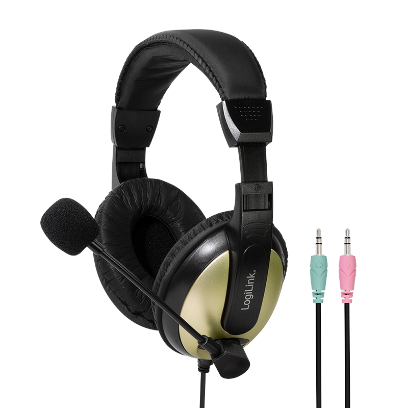 Stereo headset, 2x 3.5 mm headphone jack, high comfort — 1