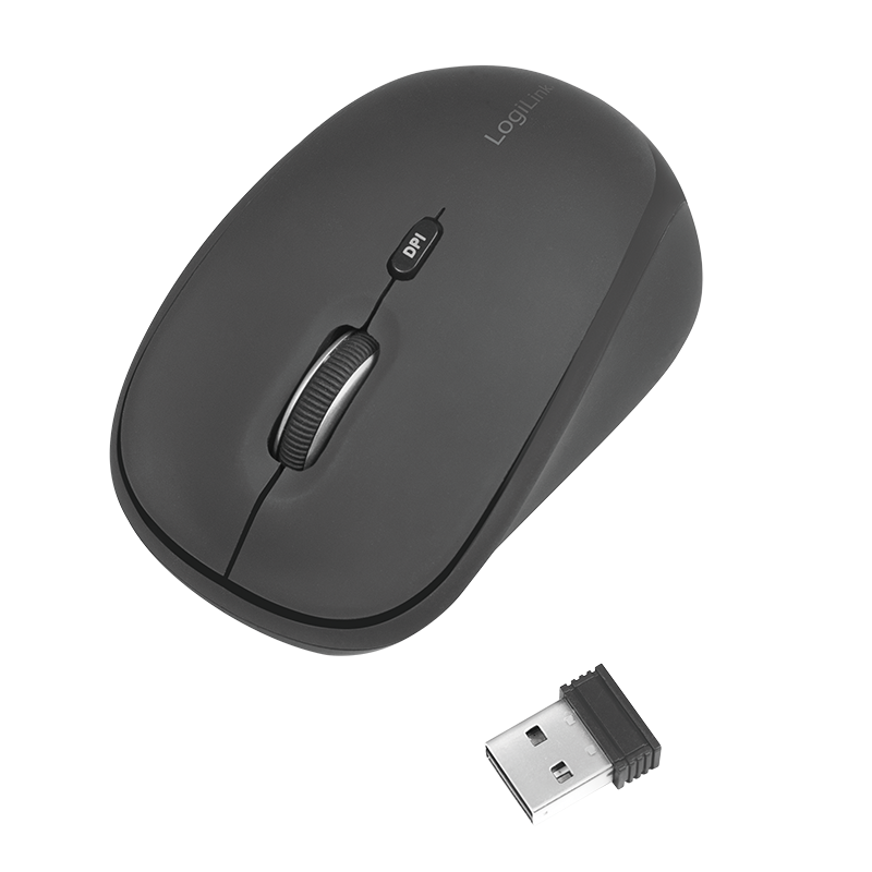 Ergonomic mouse, wireless, 2.4 GHz, 1600 dpi